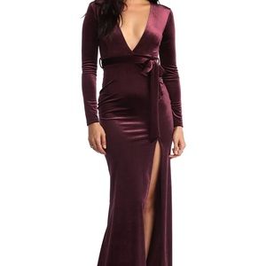 Windsor Melody Plum Velvet Dress